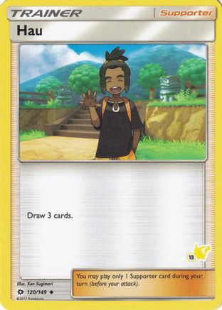 Hau - 120/149 (#13 Pikachu Stamped) () [Misc: Battle Academy] Pokemon Single Pokémon