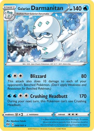 Galarian Darmanitan - 44/189 (Cracked Ice Holo) () Holofoil [Misc: Deck Exclusives] Pokemon Single Pokémon