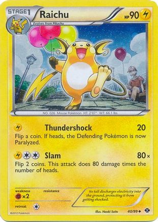 Raichu - 40/99 (Cosmos Holo) () Holofoil [Misc: Blister Exclusives] Pokemon Single Pokémon