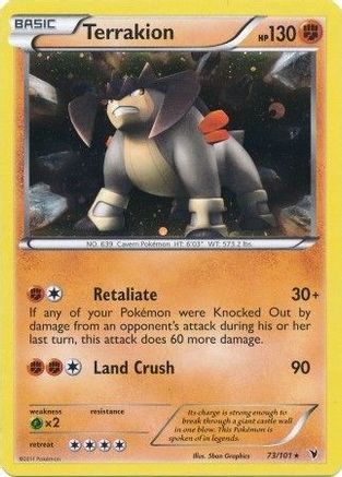 Terrakion 73/101 (Cosmos Holo) () Holofoil [Misc: Blister Exclusives] Pokemon Single Pokémon