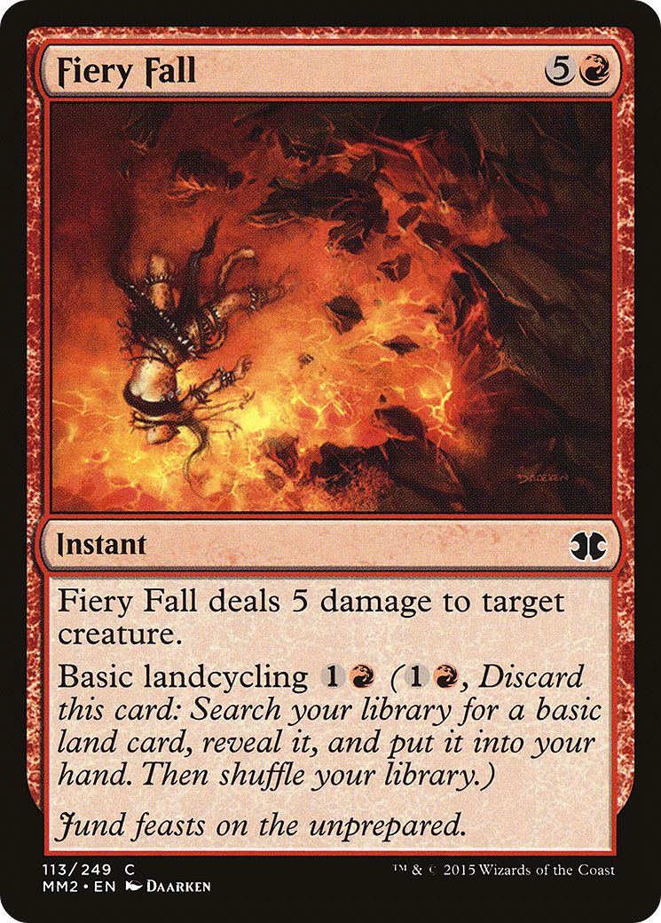 Fiery Fall (MM2-113) [Modern Masters 2015] Foil MTG Single Wizards of the Coast