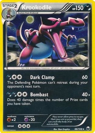 Krookodile 66/108 (Cosmos Holo) () Holofoil [Misc: Blister Exclusives] Pokemon Single Pokémon
