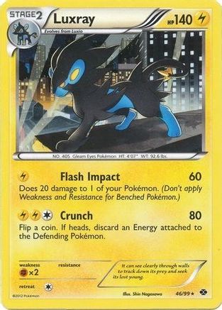 Luxray - 46/99 (Cosmos Holo) () Holofoil [Misc: Blister Exclusives] Pokemon Single Pokémon