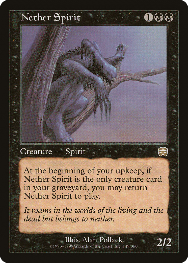 Nether Spirit (MMQ-149) [Mercadian Masques] MTG Single Wizards of the Coast