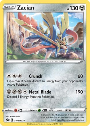 Zacian - SWSH033 (/307) Holofoil [Promos: SWSH Promo Cards] Pokemon Single Pokémon