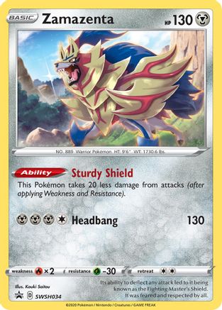 Zamazenta - SWSH034 (/307) Holofoil [Promos: SWSH Promo Cards] Pokemon Single Pokémon