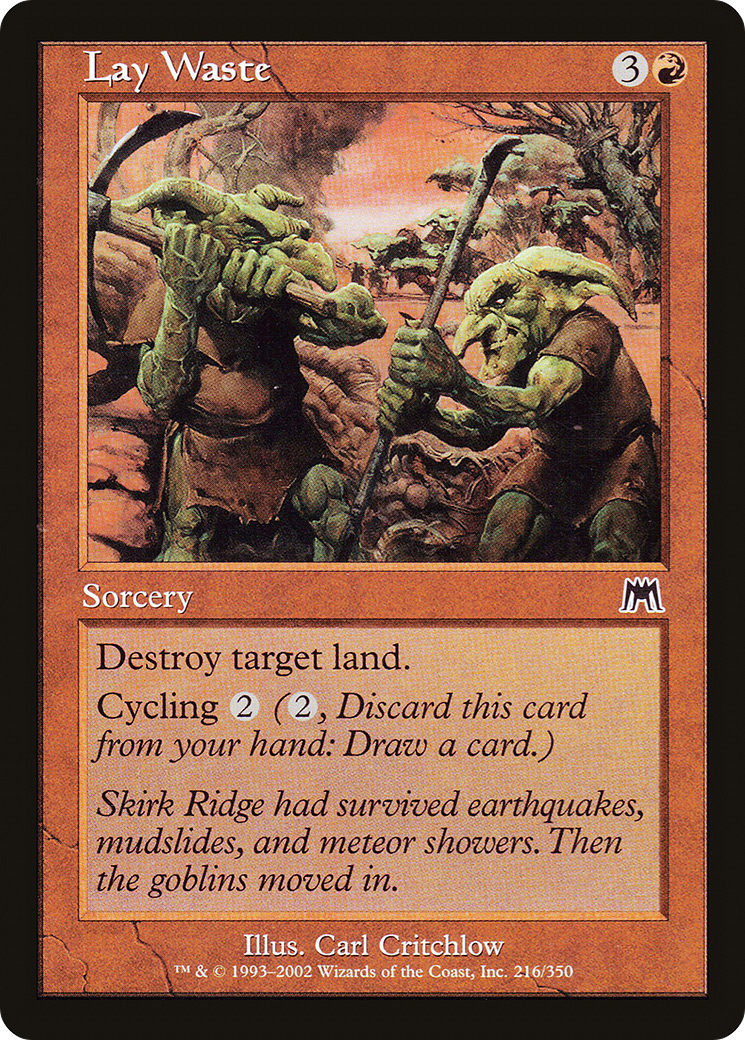 Lay Waste (ONS-216) [Onslaught] Foil MTG Single Wizards of the Coast