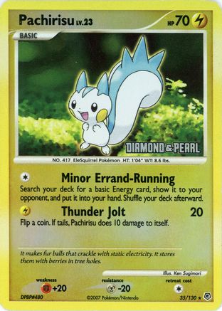 Pachirisu - 35/130 [Diamond & Pearl] () Reverse Holofoil [Promos: Burger King Promos] Pokemon Single Pokémon