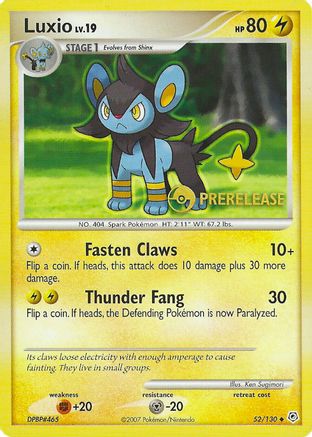 Luxio 52/130 (Prerelease) () [Promos: Nintendo Promos] Pokemon Single Pokémon