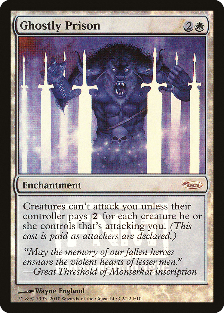 Ghostly Prison (FNM-002) [Misc] Friday Night Magic 2010 Foil MTG Single Wizards of the Coast