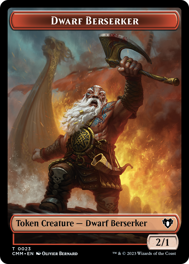 Dwarf Berserker Token [Tokens] Commander Masters Tokens MTG Single Magic: The Gathering