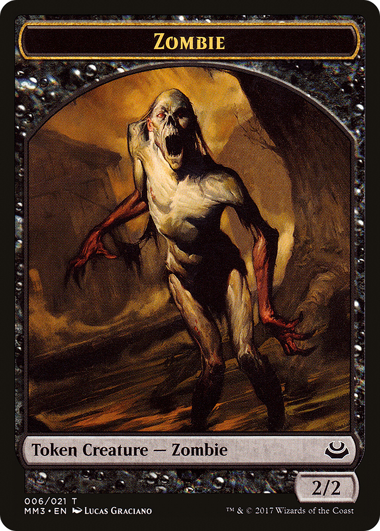 Zombie (MM3-006) [Tokens] Modern Masters 2017 Tokens MTG Single Wizards of the Coast