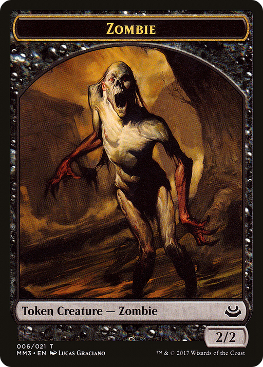 Zombie (MM3-006) [Tokens] Modern Masters 2017 Tokens MTG Single Wizards of the Coast