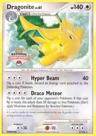 Dragonite 2/146 (National Championships) () [Promos: League & Championship Cards] Pokemon Single Pokémon