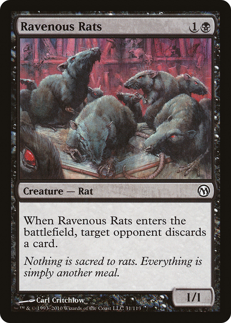 Ravenous Rats (DPA-031) [Misc] Duels of the Planeswalkers MTG Single Wizards of the Coast