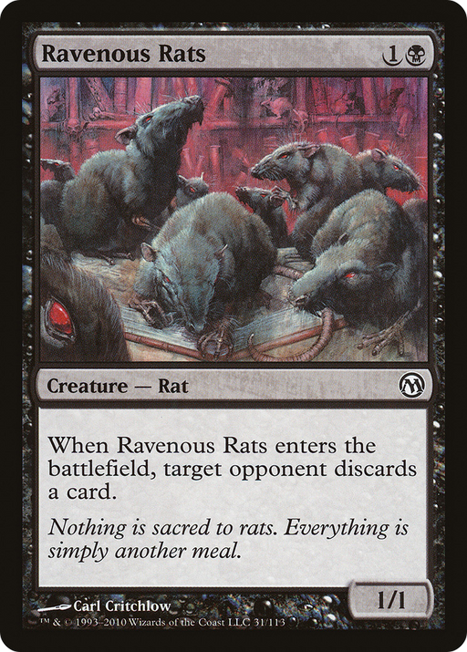 Ravenous Rats (DPA-031) [Misc] Duels of the Planeswalkers MTG Single Wizards of the Coast