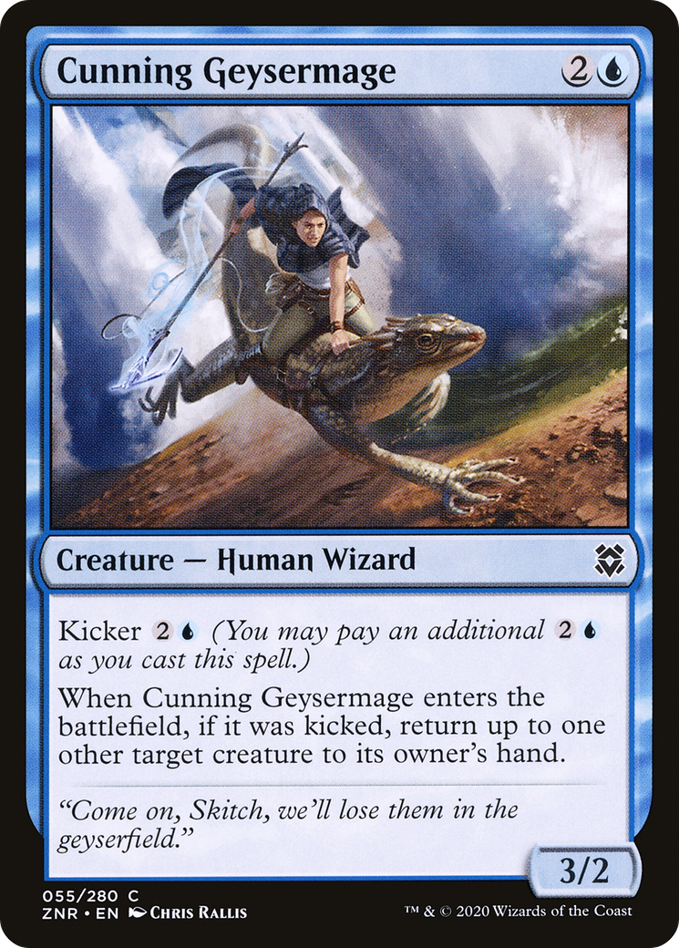 Cunning Geysermage (ZNR-055) [Zendikar Rising] MTG Single Wizards of the Coast