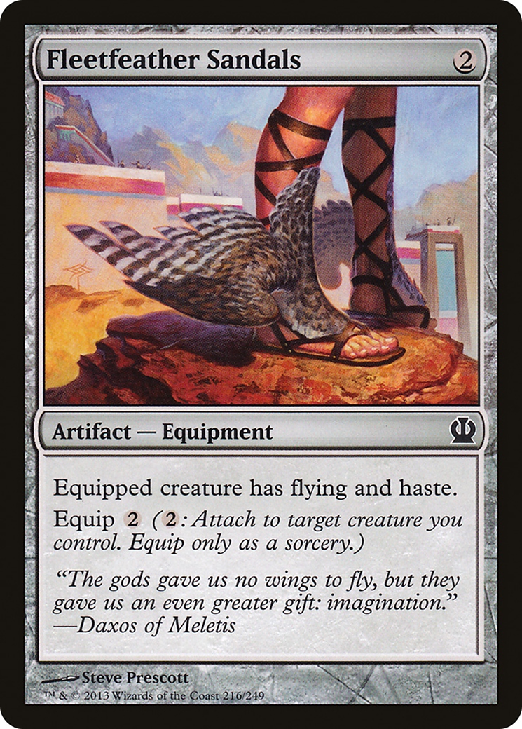 Fleetfeather Sandals (THS-216) [Theros] Foil MTG Single Wizards of the Coast