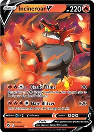 Incineroar V 8/73 Holofoil [SWSH: Champions Path] Pokemon Single Pokémon