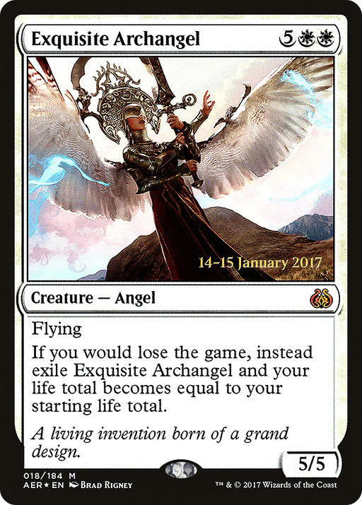 Exquisite Archangel (PRE-018) [Aether Revolt Promos] Foil MTG Single Wizards of the Coast