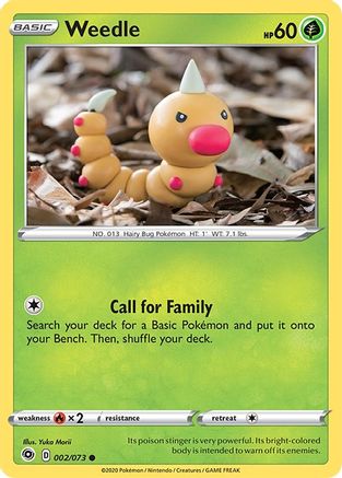 Weedle (2/73) Reverse Holofoil [SWSH: Champions Path] Pokemon Single Pokémon