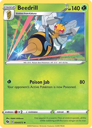 Beedrill (4/73) Reverse Holofoil [SWSH: Champions Path] Pokemon Single Pokémon