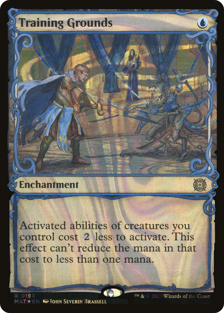 Training Grounds (Halo Foil) (MAT-193) [March of the Machine: The Aftermath] (Showcase) Foil MTG Single Wizards of the Coast