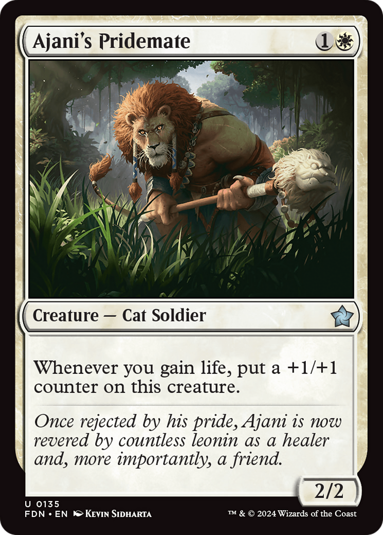 Ajani's Pridemate (FDN-135) [Foundations] MTG Single Wizards of the Coast