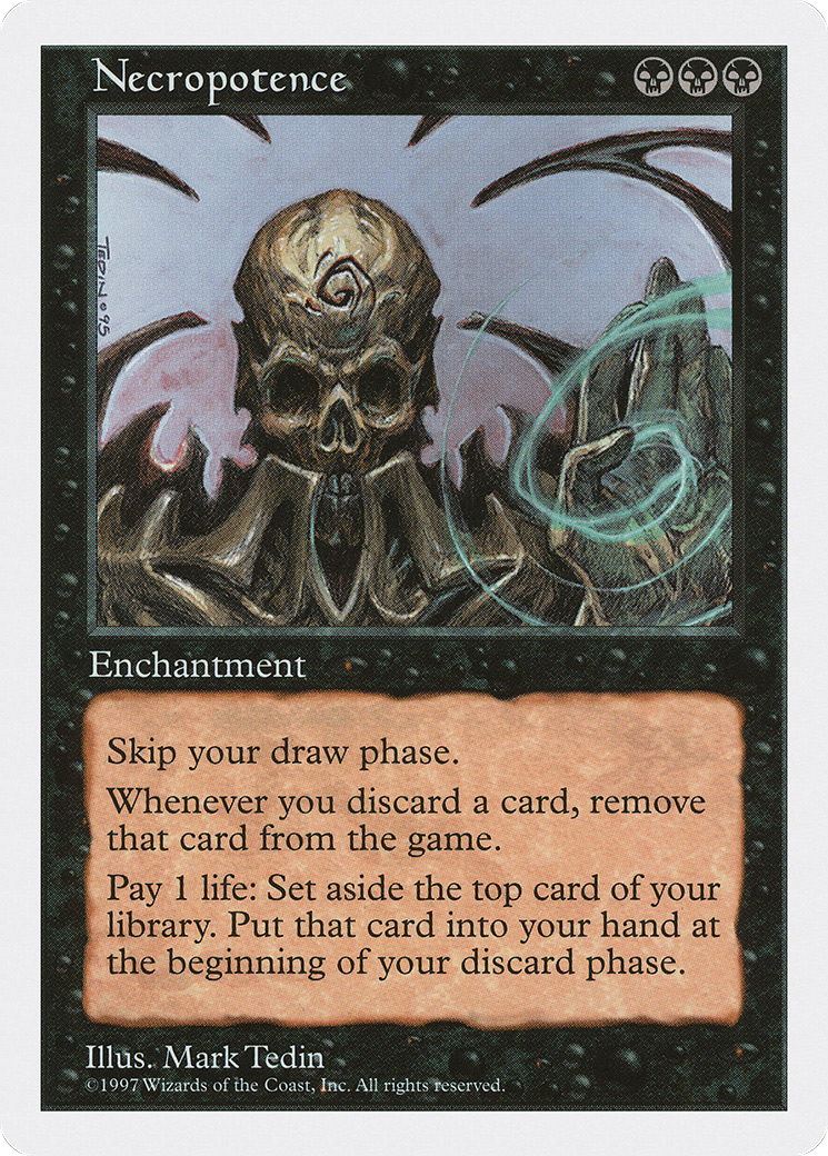 Necropotence (5ED-182) [Fifth Edition] MTG Single Wizards of the Coast