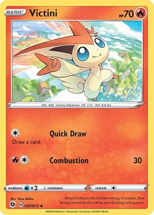 Victini (7/73) Reverse Holofoil [SWSH: Champions Path] Pokemon Single Pokémon