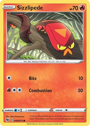 Sizzlipede (9/73) Reverse Holofoil [SWSH: Champions Path] Pokemon Single Pokémon