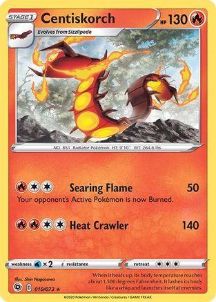 Centiskorch (10/73) Reverse Holofoil [SWSH: Champions Path] Pokemon Single Pokémon