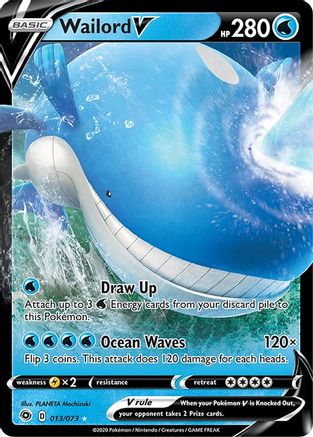 Wailord V 13/73 Holofoil [SWSH: Champions Path] Pokemon Single Pokémon