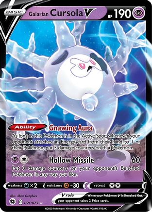 Galarian Cursola V (21/73) Holofoil [SWSH: Champions Path] Pokemon Single Pokémon