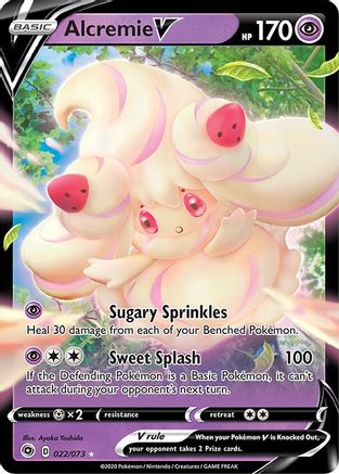 Alcremie V (22/73) - [SWSH: Champions Path] Holofoil Pokemon Single Pokémon