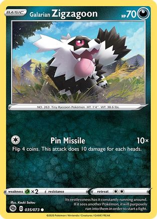 Galarian Zigzagoon (35/73) [SWSH: Champions Path] Pokemon Single Pokémon