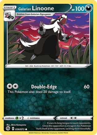 Galarian Linoone (36/73) Reverse Holofoil [SWSH: Champions Path] Pokemon Single Pokémon