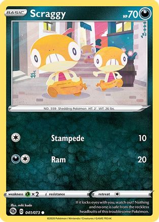 Scraggy (41/73) Reverse Holofoil [SWSH: Champions Path] Pokemon Single Pokémon