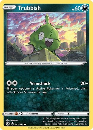 Trubbish (43/73) Reverse Holofoil [SWSH: Champions Path] Pokemon Single Pokémon