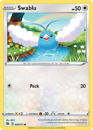 Swablu (48/73) Reverse Holofoil [SWSH: Champions Path] Pokemon Single Pokémon