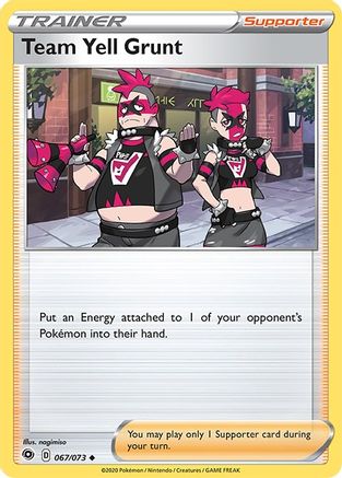 Team Yell Grunt (67/73) Reverse Holofoil [SWSH: Champions Path] Pokemon Single Pokémon