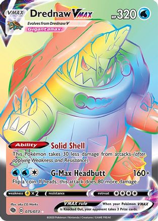 Drednaw VMAX (Secret) (75/73) Holofoil [SWSH: Champions Path] Pokemon Single Pokémon