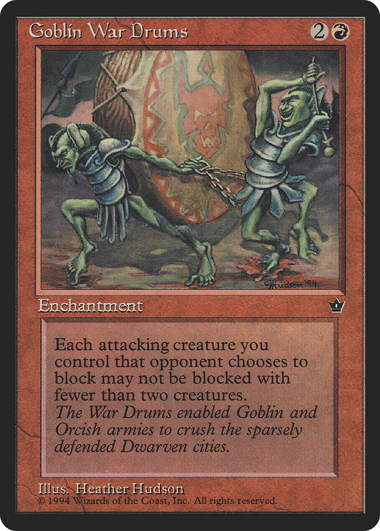 Goblin War Drums (FEM-58C) [Fallen Empires] MTG Single Wizards of the Coast