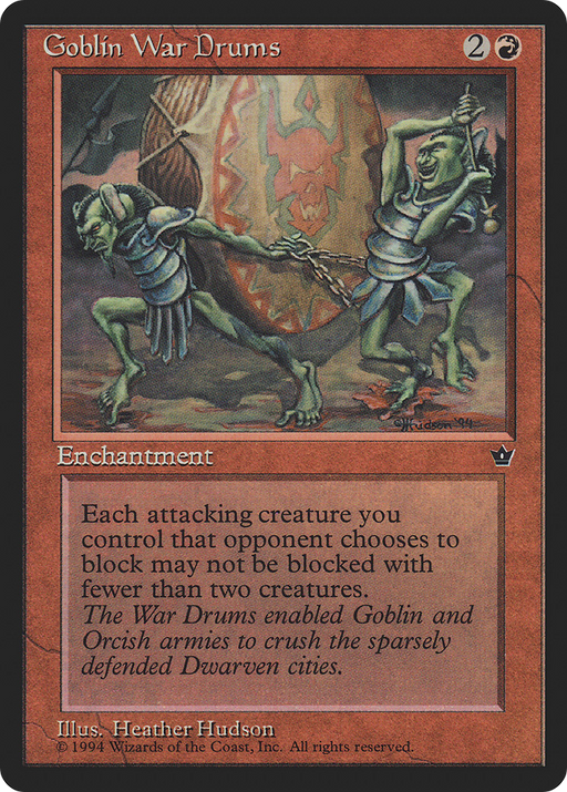 Goblin War Drums (FEM-58C) [Fallen Empires] MTG Single Wizards of the Coast
