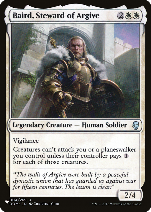 Baird, Steward of Argive (LIST-DOM-4) [Mystery Booster] The List MTG Single Wizards of the Coast
