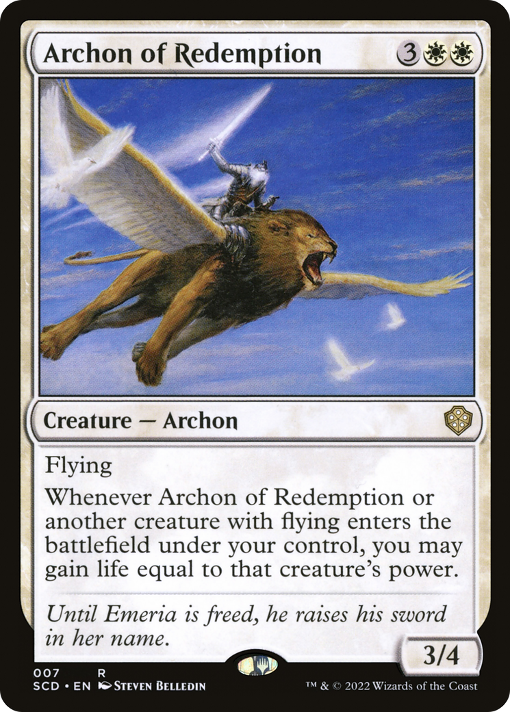 Archon of Redemption (SCD-007) [Starter Commander Decks] MTG Single Wizards of the Coast