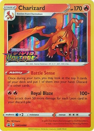 Charizard - SWSH066 (Prerelease) [Staff] () Holofoil [Promos: SWSH Promo Cards] Pokemon Single Pokémon