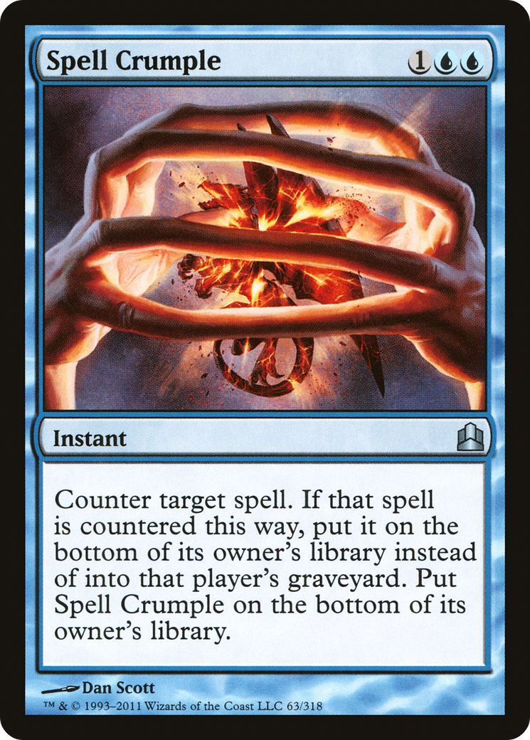 Spell Crumple (CMD-063) [Commander 2011] MTG Single Wizards of the Coast