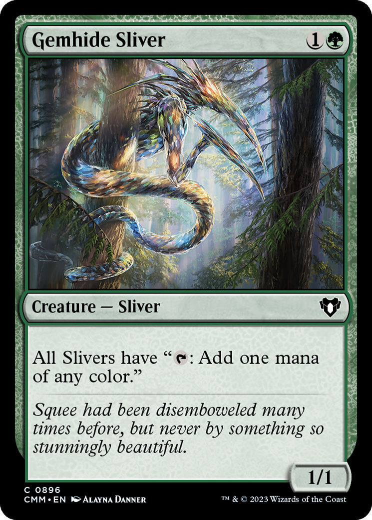 Gemhide Sliver (CMM-896) [Commander Masters] MTG Single Wizards of the Coast