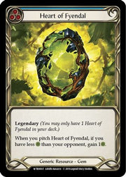 Heart of Fyendal [WTR000-F] Alpha Print Cold Foil Flesh And Blood Single Flesh And Blood   